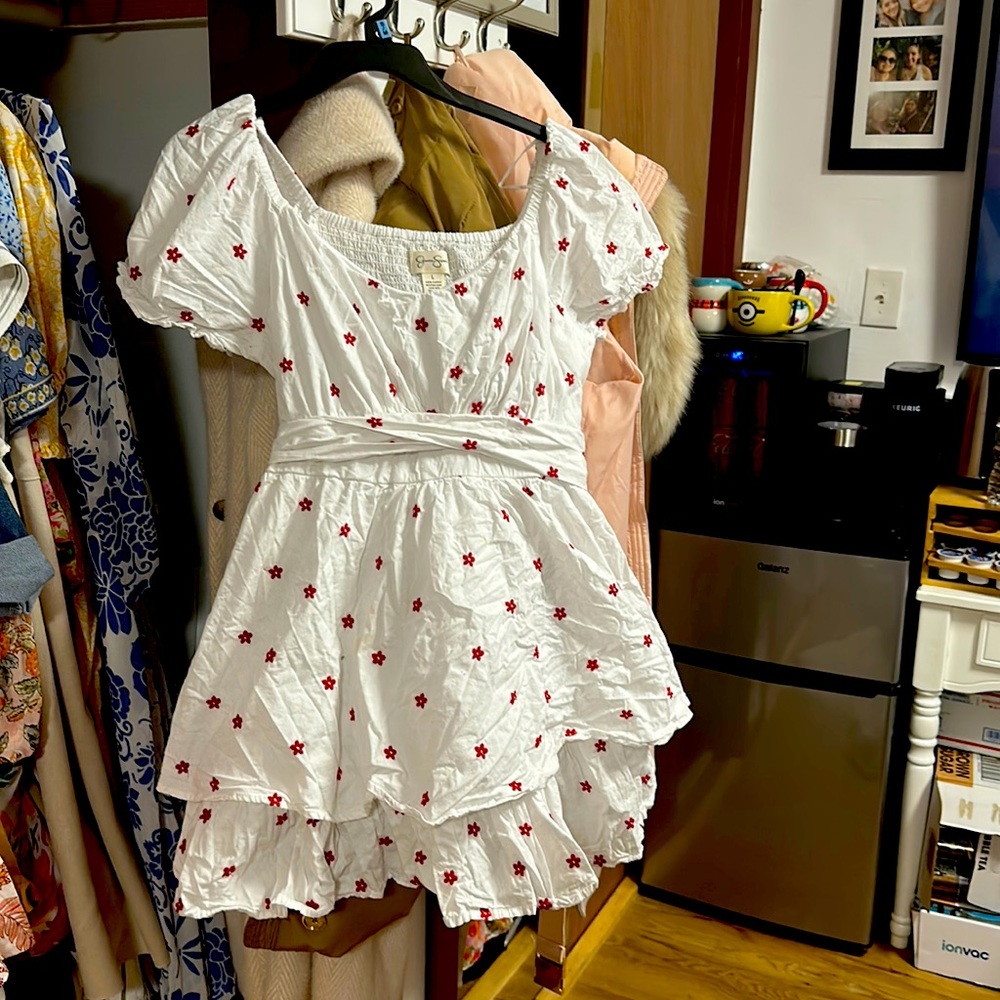 Jessica Simpson dress white worn once size large